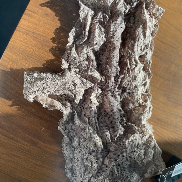 Lace Bralette and Shorts Set - Brown - Picture 8 of 11